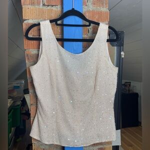 Niteline by Della Roufoglai Silk Beaded Top